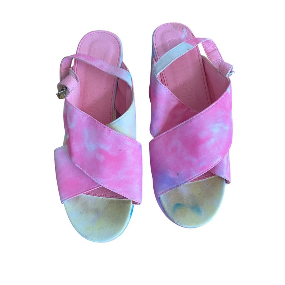 Current Mood Tie-Dye Platform Sandals With Adjustable Strap - Picture 2 of 6